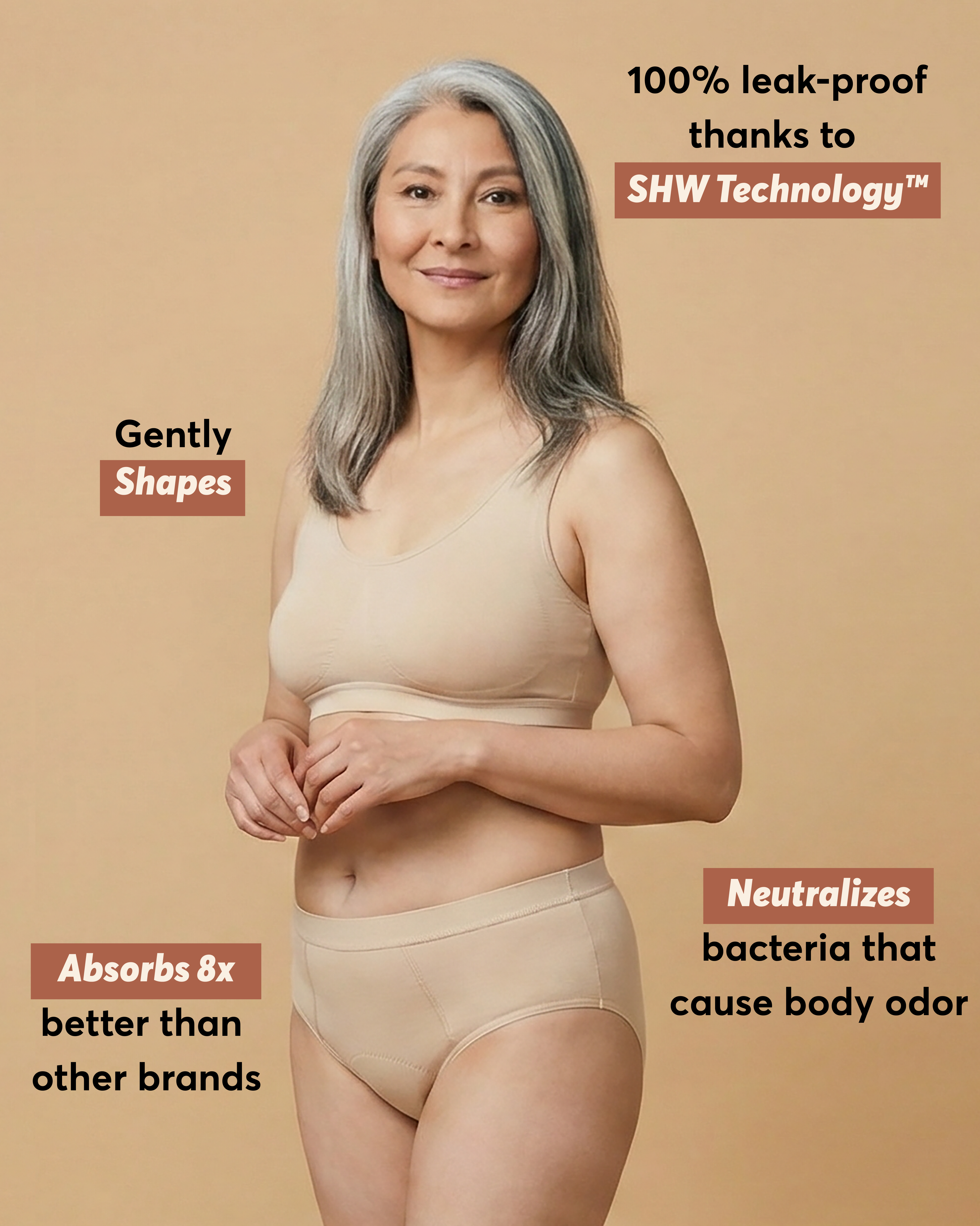 Still Her Everyday™ Comfort Bamboo Cotton Leakproof Underwear (5-pack)