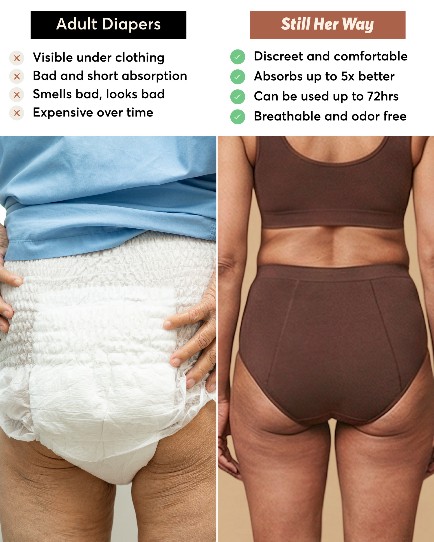 Still Her Motion™ ActiveFlex Performance Leakproof Underwear (3-pack)